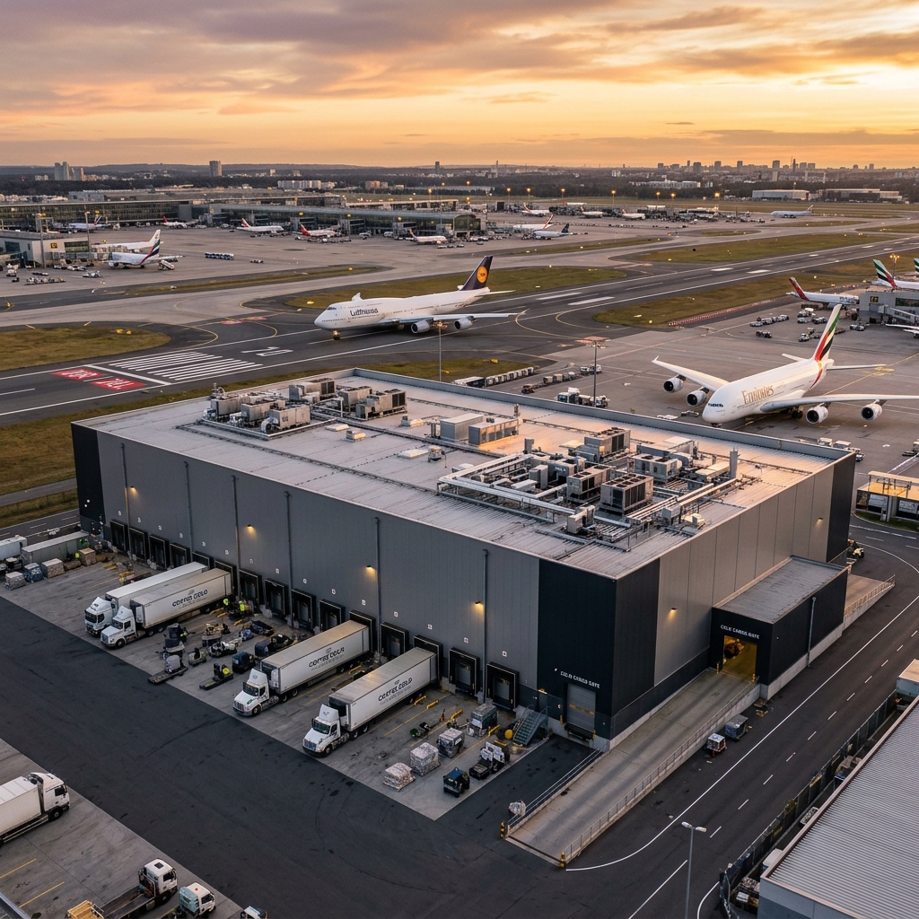 Aerial view of Gulf Coast cold chain logistics facility